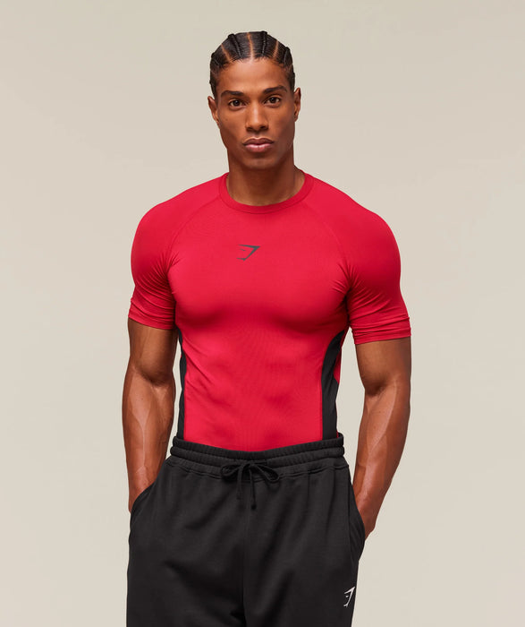 Element Baselayer T-Shirt - Carmine Red/Black