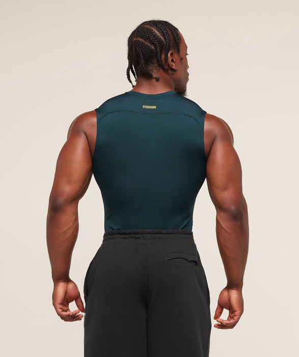 Element Baselayer Tank - Deep Petrol Blue/Sorbet Yellow