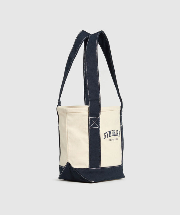 Collegiate Mini Tote - Oat White/Heavy Blue