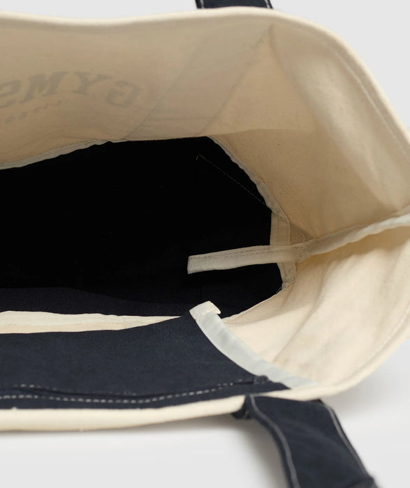 Collegiate Oversized Tote - Oat White/Heavy Blue