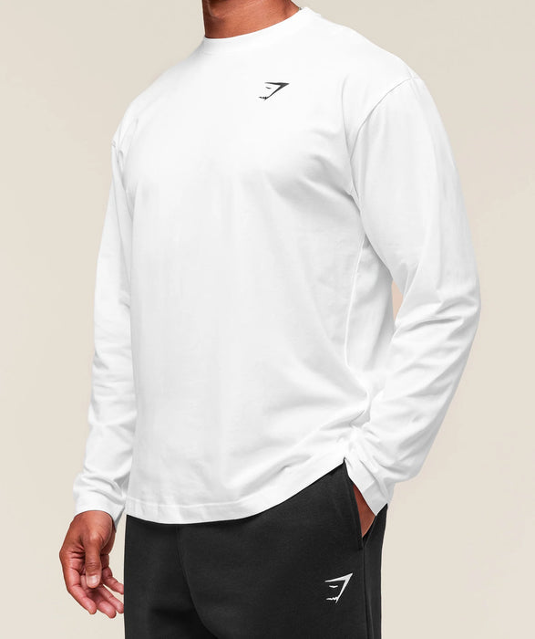 Essential Oversized Long Sleeve T-Shirt - White