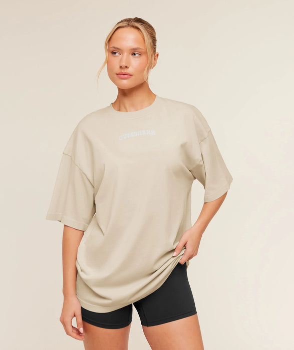 Chainstitch Graphic Short Sleeve T-Shirt - Pebble Grey/Wash