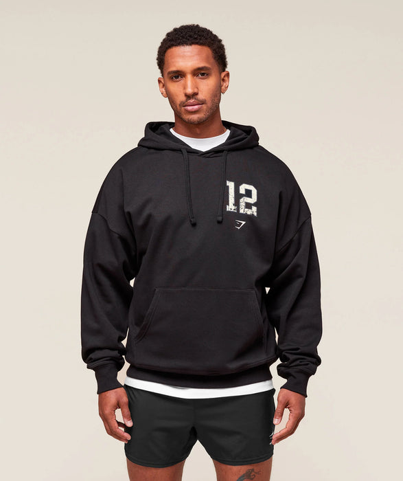 Collegiate Graphic Hoodie - Black