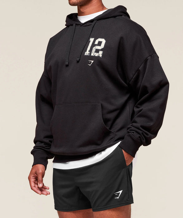 Collegiate Graphic Hoodie - Black