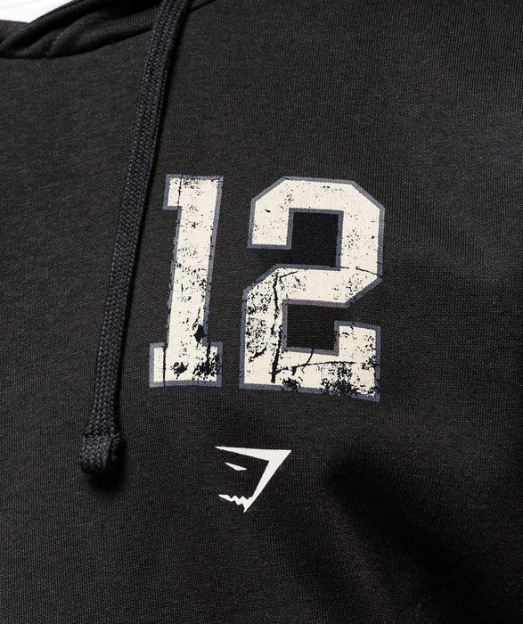 Collegiate Graphic Hoodie - Black