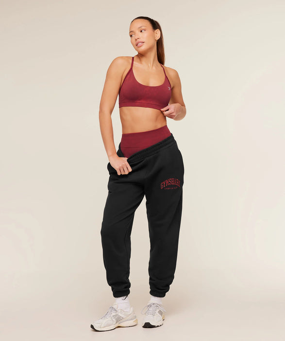 Collegiate Graphic Joggers - Black