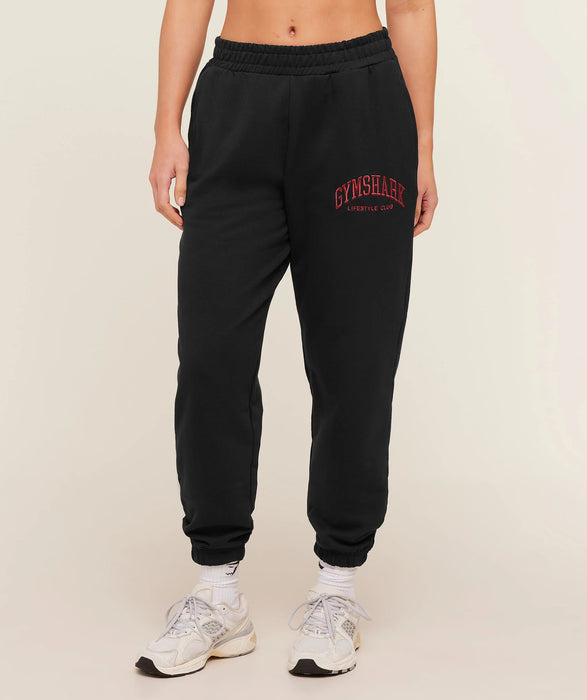 Collegiate Graphic Joggers - Black