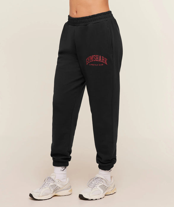 Collegiate Graphic Joggers - Black