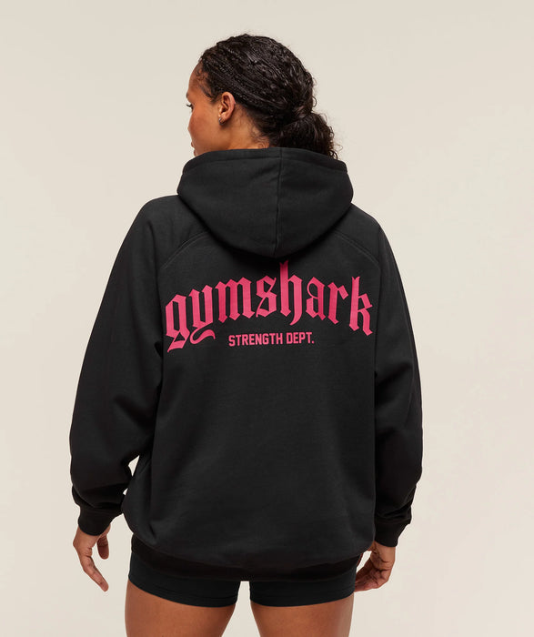 STRENGTH DEPARTMENT OVERSIZED HOODIE - BLACK