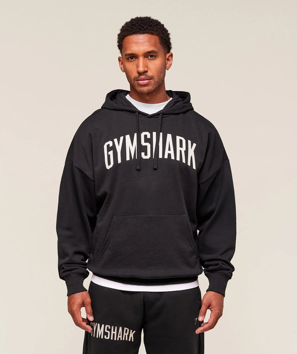 Worn Graphic Hoodie - Black