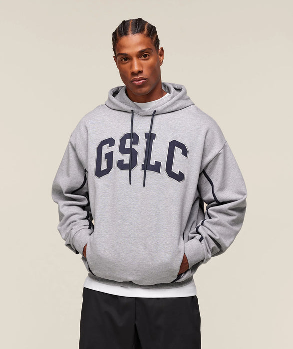 Gymshark GSLC Hoodie - Light Grey Core Marl / Blue