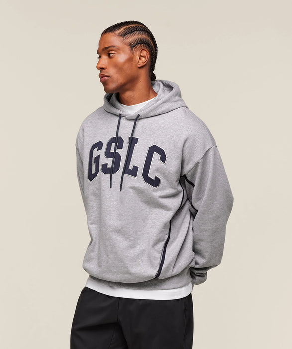 Gymshark GSLC Hoodie - Light Grey Core Marl / Blue