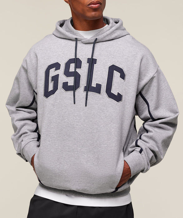 Gymshark GSLC Hoodie - Light Grey Core Marl / Blue
