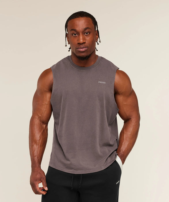 Gymshark x CBUM Washed Sleeveless T-Shirt - Greyed Purple