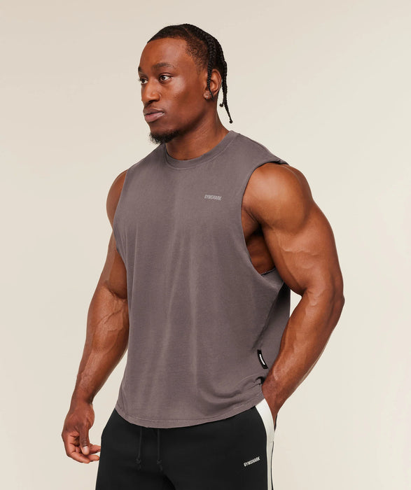 Gymshark x CBUM Washed Sleeveless T-Shirt - Greyed Purple