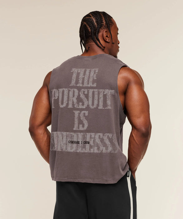 Gymshark x CBUM Washed Sleeveless T-Shirt - Greyed Purple