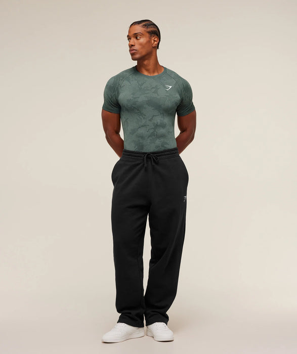 Geo Seamless T-Shirt Slate Teal/Denim Grey