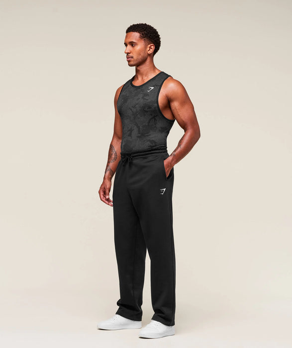 Geo Seamless Tank - Black/Charcoal Grey