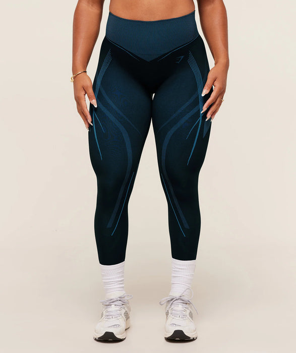 Gymshark x Analis Seamless Legging - Midnight blue / Lats blue