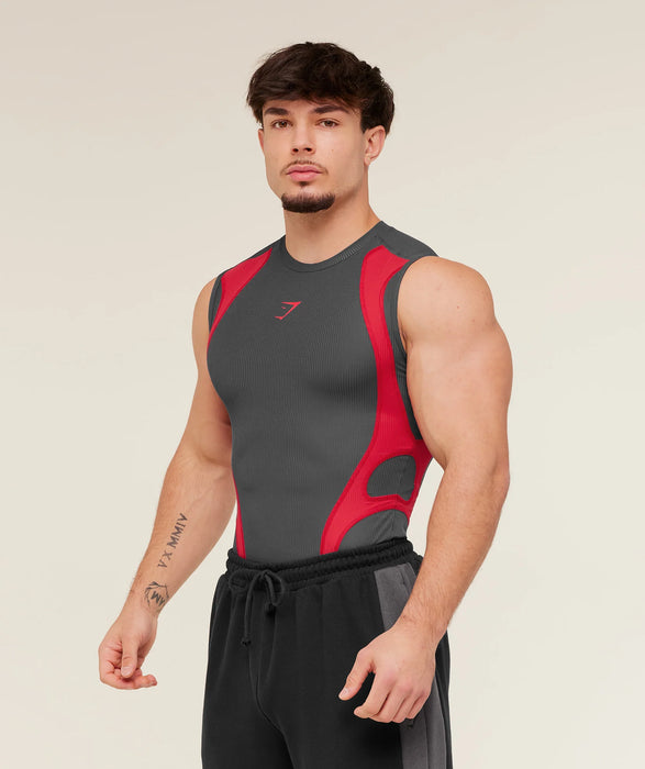Gymshark x Carlos Belcast Tank Baselayer - Onyx Grey