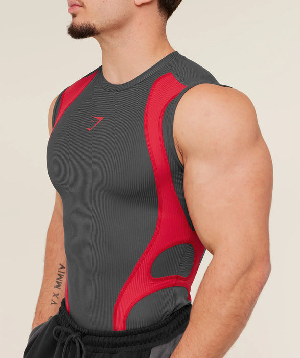 Gymshark x Carlos Belcast Tank Baselayer - Onyx Grey