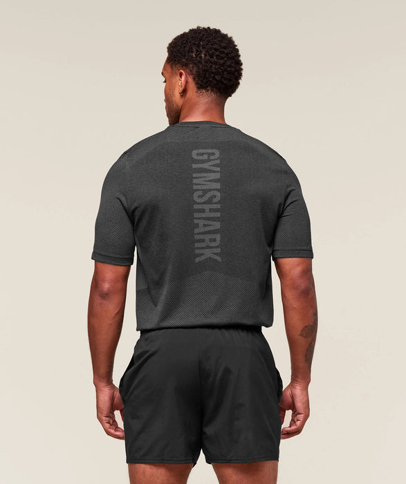 Lightweight Seamless T-Shirt - Black/Silhouette Grey