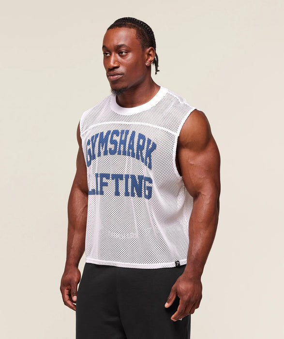 Mesh Oversized Tank - White