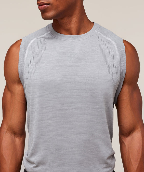 Versatile Seamless Tank - Light Grey/Smokey Grey