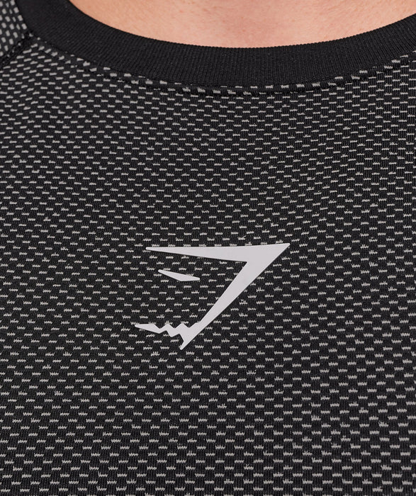 ONYX 5.0 SEAMLESS LONG SLEEVE T-SHIRT - BLACK/LIGHT GREY