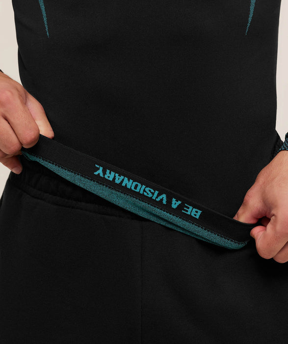 ONYX 5.0 SEAMLESS LONG SLEEVE T-SHIRT - BLACK/BRAND BLUE