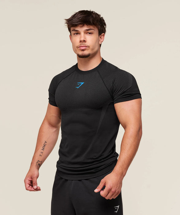 ONYX 5.0 SEAMLESS T-SHIRT - BLACK/ONYX GREY