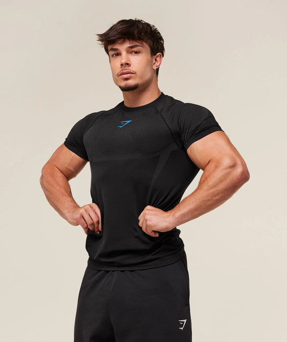 ONYX 5.0 SEAMLESS T-SHIRT - BLACK/ONYX GREY