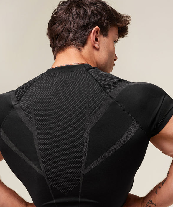 ONYX 5.0 SEAMLESS T-SHIRT - BLACK/ONYX GREY