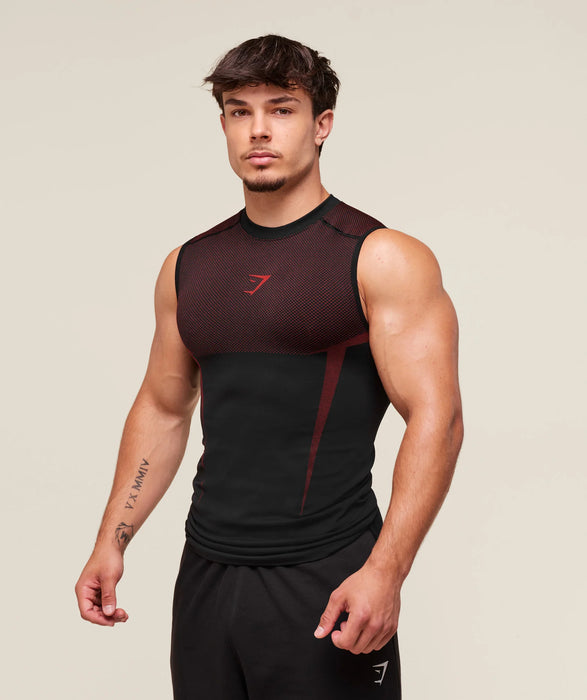 ONYX 5.0 TANK - BLACK/CARMINE RED