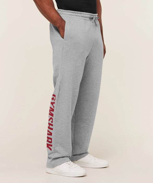 Power Straight Leg Pants - Charcoal Core Marl/Sets Red