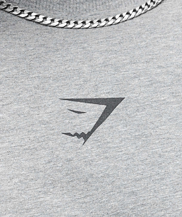 POWER T-SHIRT - OVERSIZED FIT - CHARCOAL CORE MARL GREY/BLACK