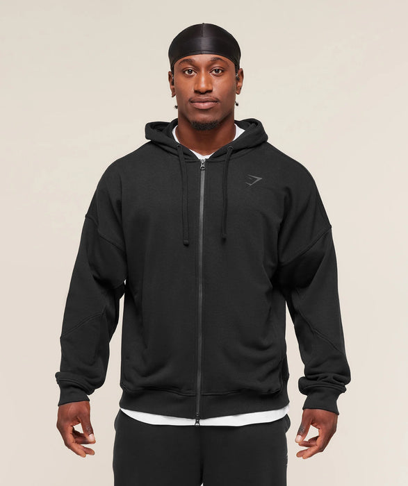 Power Zip Up Hoodie - Black