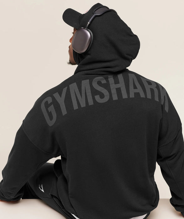 Power Zip Up Hoodie - Black
