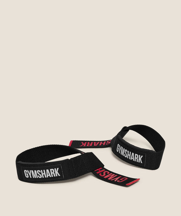 Silicone Lifting Straps - Black/Carmine Red