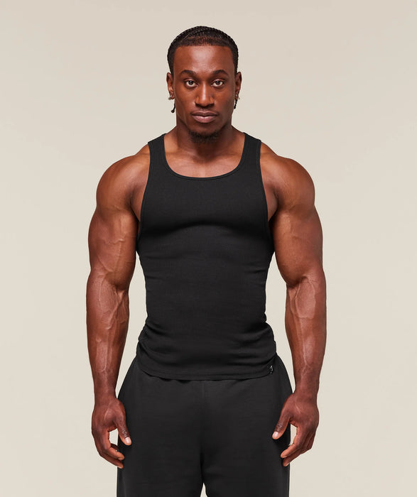 Ribbed Tank 1PK - Black