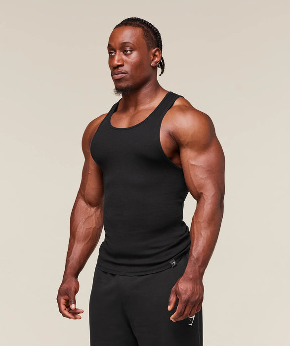 Ribbed Tank 1PK - Black