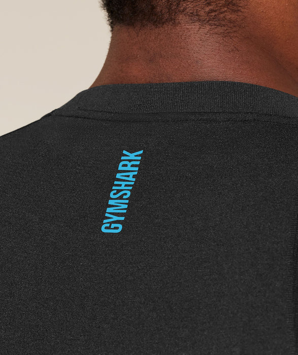 Shadow Seamless T Shirt - Black / Brand blue