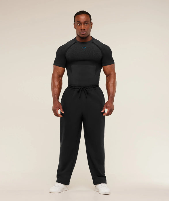 Shadow Seamless T Shirt - Black / Brand blue