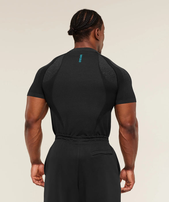 Shadow Seamless T Shirt - Black / Brand blue