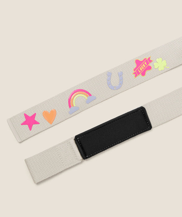 Lucky Graphic Silicone Lifting Straps - Tinted White