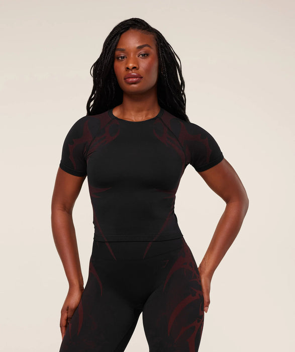 Storm Seamless Short Sleeve Top Black