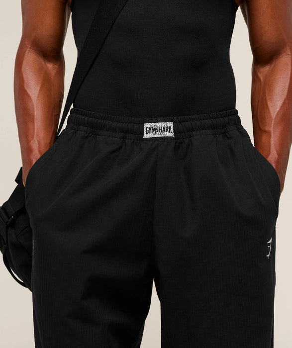 Straight Leg Pumper Pants - Black