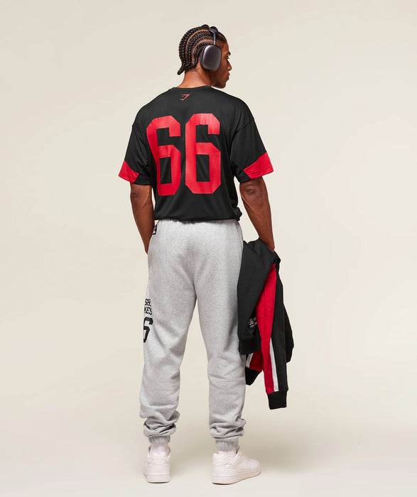 Campus Oversized T-Shirt - Black/Conditioning Red