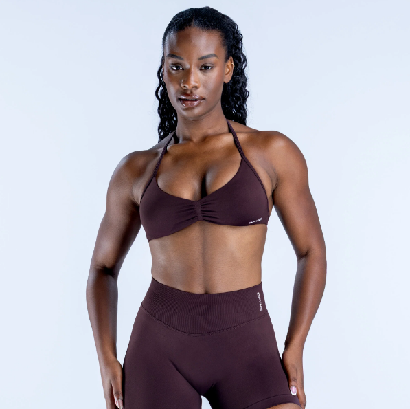 Impact Strappy Bra-Espresso