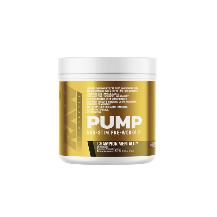 PUMP NON-STIM PRE-WORKOUT CHAMPION MENTALITY